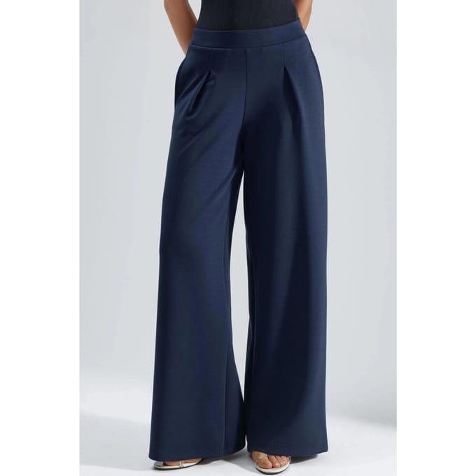 Elastische Taille Plissé Palazzo Broek