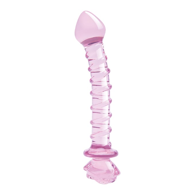 'Glaze Glass - Rosebud Spiral G-Spot Dildo', 22,8 cm