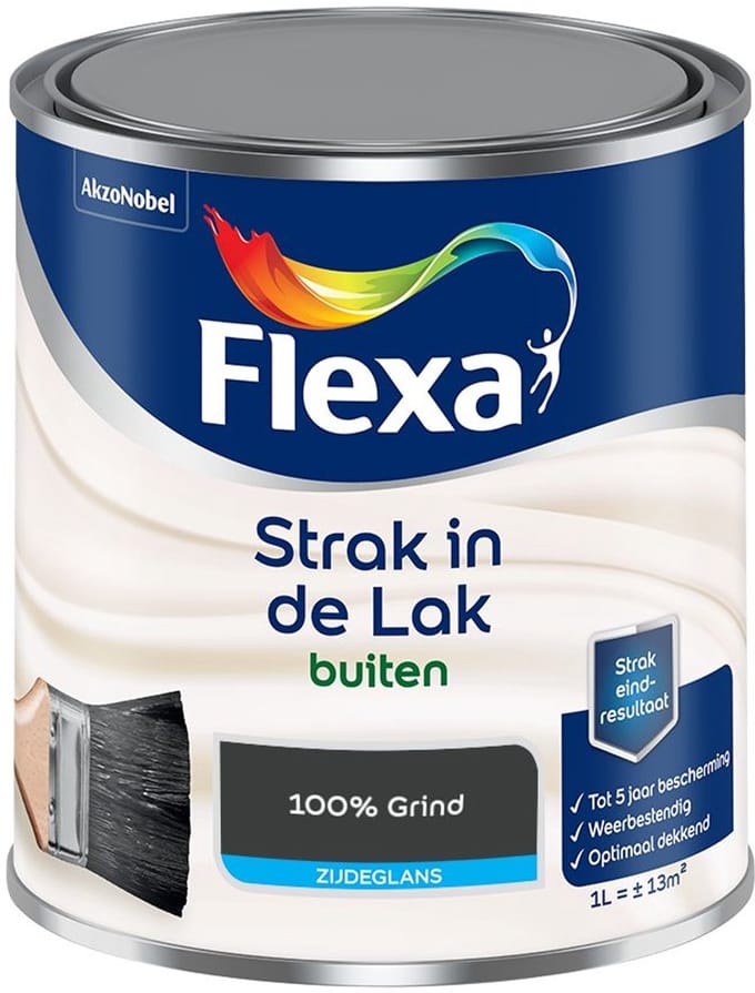 Flexa - Strak In De Lak Buitenlak Zijdeglans - 100% Grind - Mengverf - 1 L