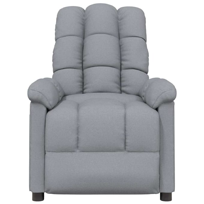 vidaXL - Fauteuil - verstelbaar - stof - lichtgrijs