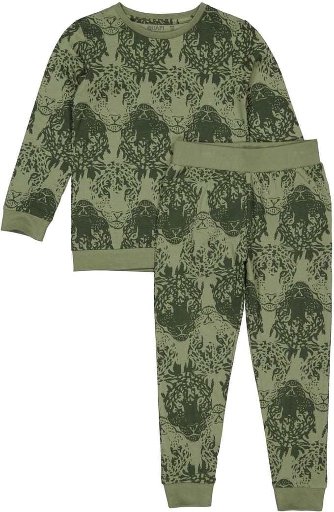 Quapi Kidswear Pyjama Green Animal maat 80