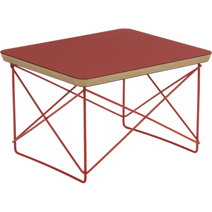 Vitra Bijzettafel LTR - VitraLinoluemDarkBrick - Eames Classic Red