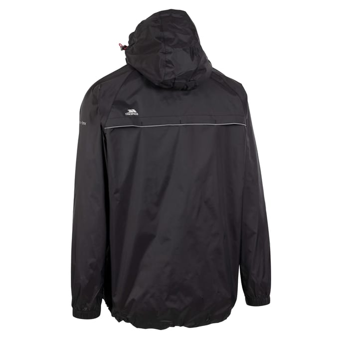 Trespass - Unisex Qikpac X Opbergbare Jas (Zwart/Rood)