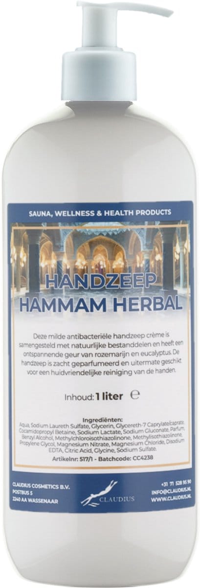 Handzeep Hammam Herbal 1 liter - met gratis pomp