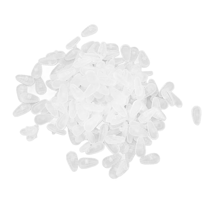 100 Paires Coussinets de Nez en Silicone Coussin d'Air Coussinets de Nez pour Lunettes Coussinets pour Pont de Nez Remplacement pour white