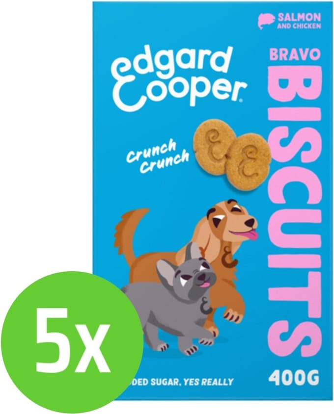 Edgard & Cooper Biscuit Salmon 400 gr - hondensnack - 5 verpakkingen