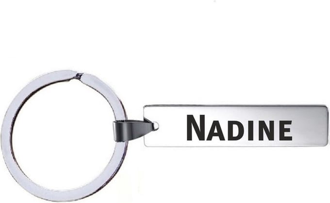 Sleutelhanger Met Naam - Nadine - RVS
