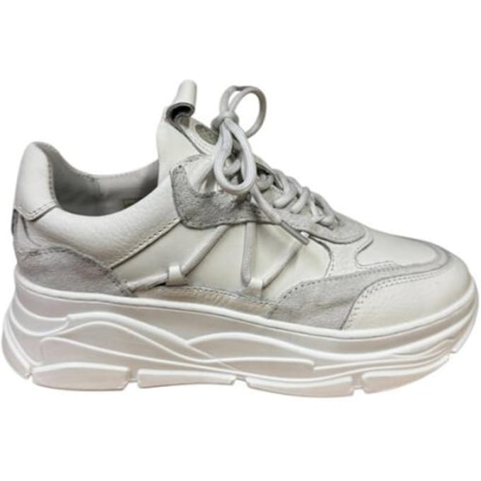 Poelman JANA Dames Sneakers - Wit met combinatie