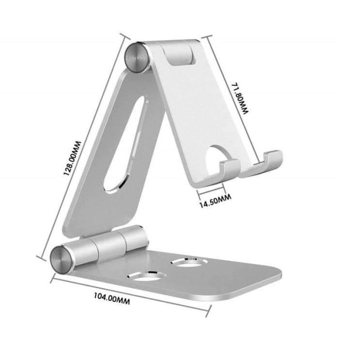 Telefoonhouder - Aluminium - AE30735 - Compatibel 4-8 inch - Kleur Zilver - 1 stuk