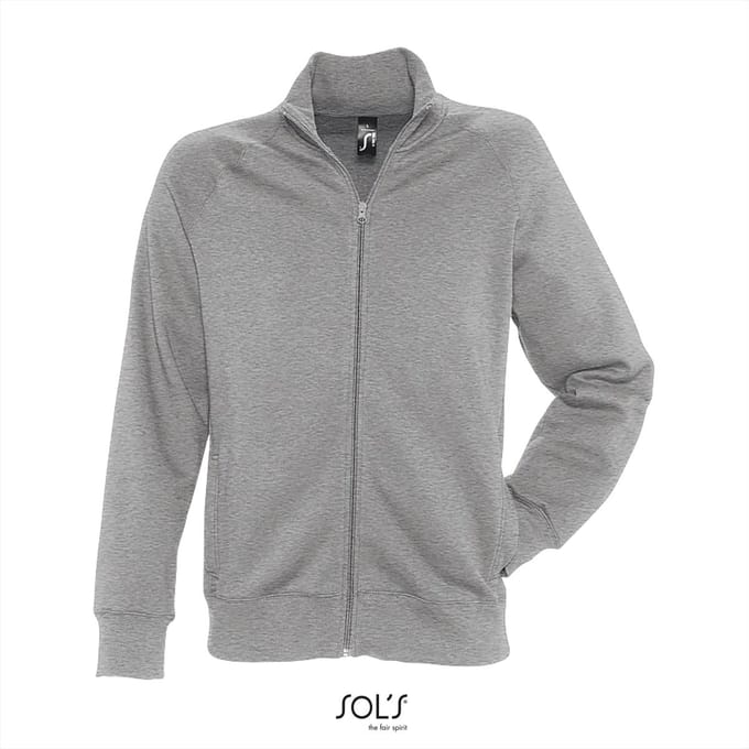 SOL'S Men´s Zipped Jacket Sundae L472 - Deep Grey Melange - M