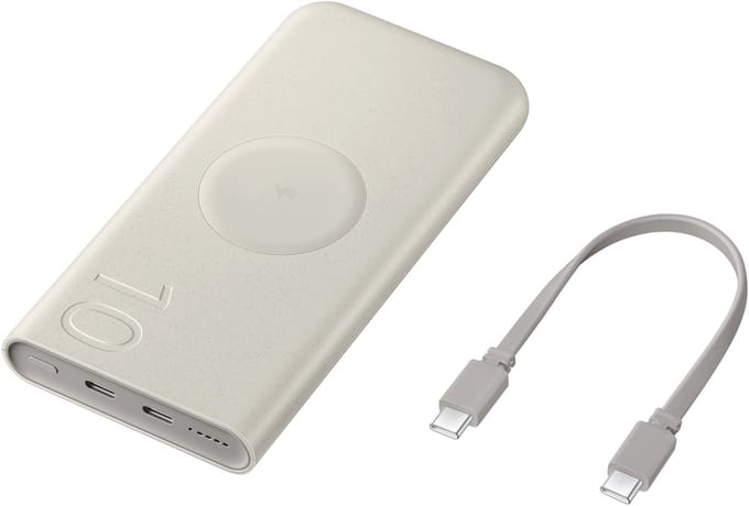 Samsung 25W Draadloze Powerbank - USB-C - 10000mAh - Beige