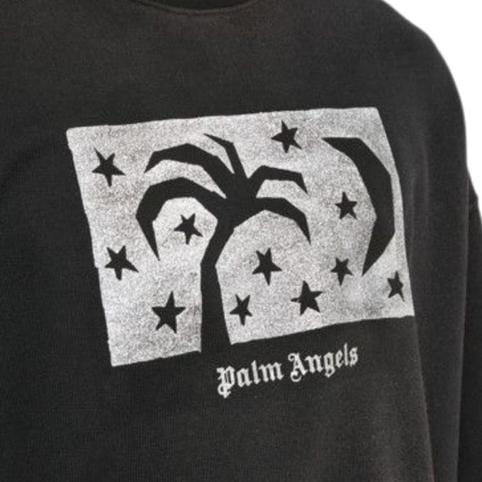 Palm Angels Nightsky Design zwart sweatshirt