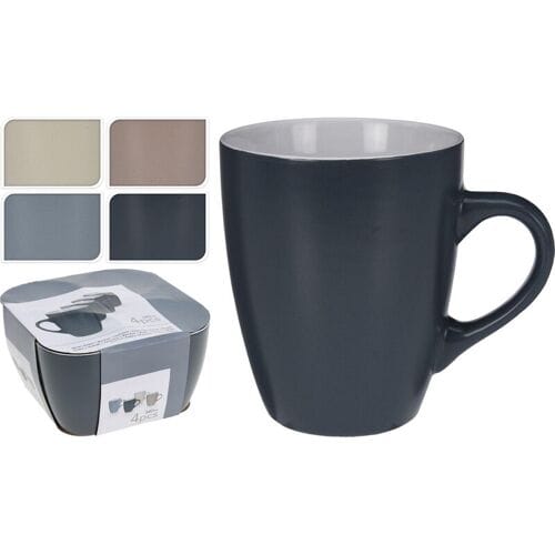 Lifetime Steengoed Mok Set - 340 ml, Set van 4, Multicolor