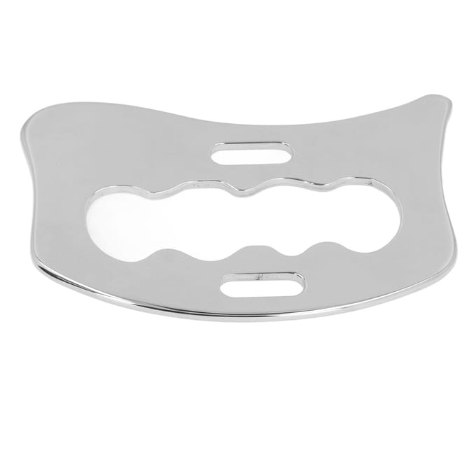 304 Roestvrij Staal Massage Gua Sha Tool met Handvat Spierontspanning Triggerpoint Acupunctuur Schraper Tool white