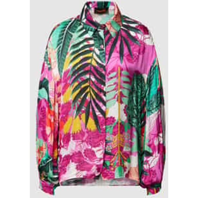 Blouse van viscose in all-over look