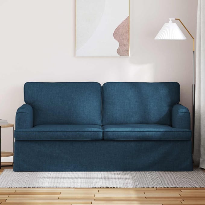 vidaXL - Bank - Blauw - 162 - x - 80 - x - 85 - cm - Stof