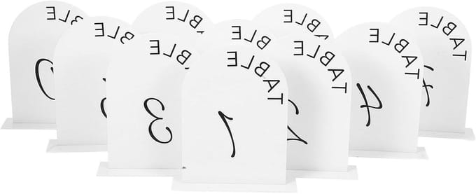 Tafelnummers - Zitplaatskaarten - Evenementen Organiseren - Mat Boog Design - 10 Stuks - Wit