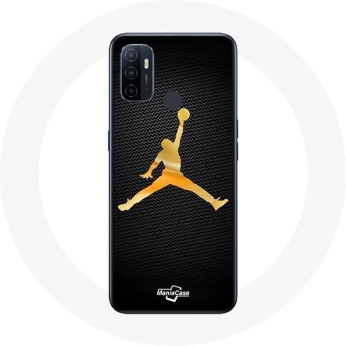 Coque - Maniacase - Oppo A53 - Souple - Logo Michael Jordan - Jaune jaune