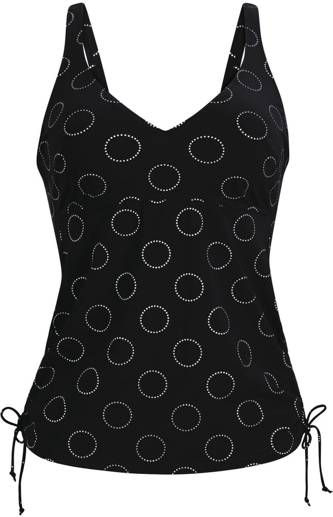 Rosa Faia - Tankini Top Silver Pearls Style Malaika - maat 80D - Zwart/Zilver