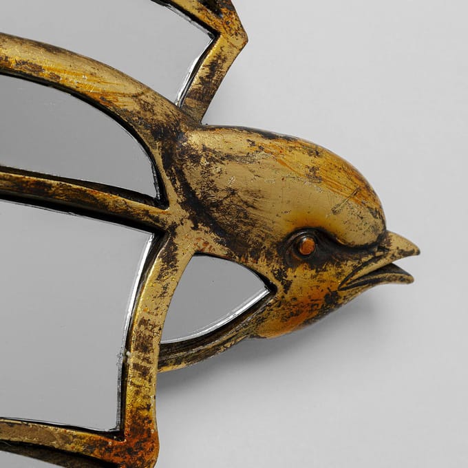 KARE Zwaluw Spiegel wandobject, polyresin, glas, goud
