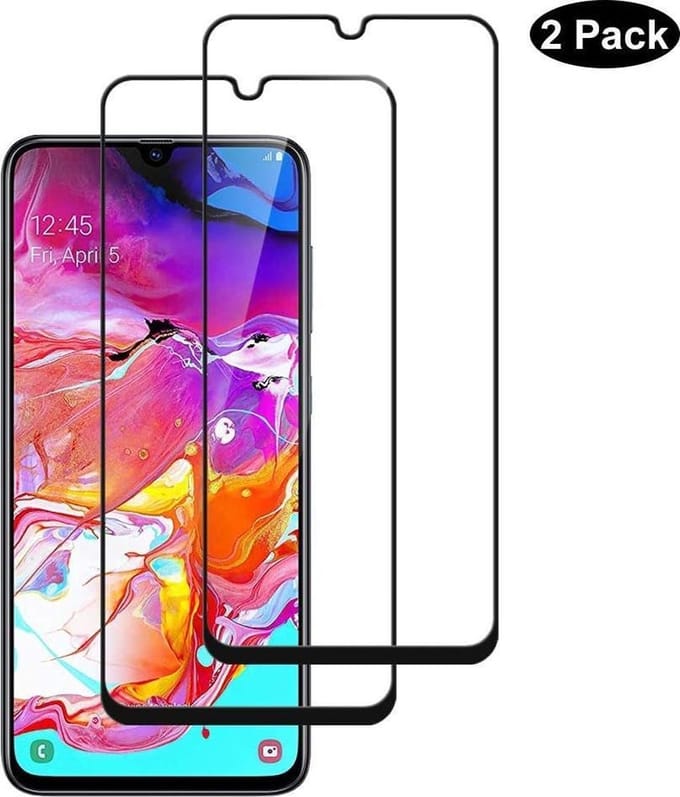 Volledige dekking Screenprotector Glas - Tempered Glass Screen Protector Geschikt voor: Samsung Galaxy A70 / A70S - 2x