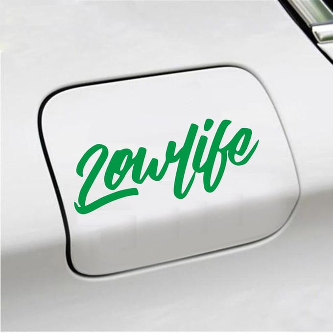 Bumpersticker - Lowlife - 6,4 X 16,8 - Groen