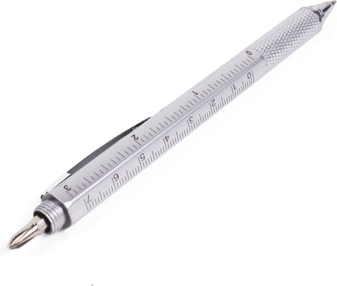 Multi pen - incl. waterpas en schroevendraaier - 4 in 1 - Benson