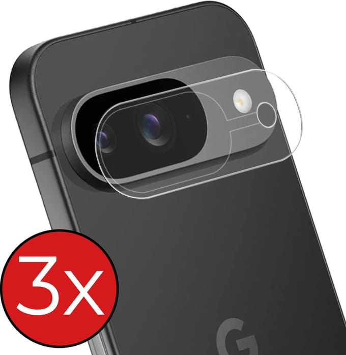 Camera Lens Protector - 3 Stuks - Geschikt voor Google Pixel 9 - Camera Screenprotector - Beschermglas - Gehard Glas - Tempered Glass - Screen Protector
