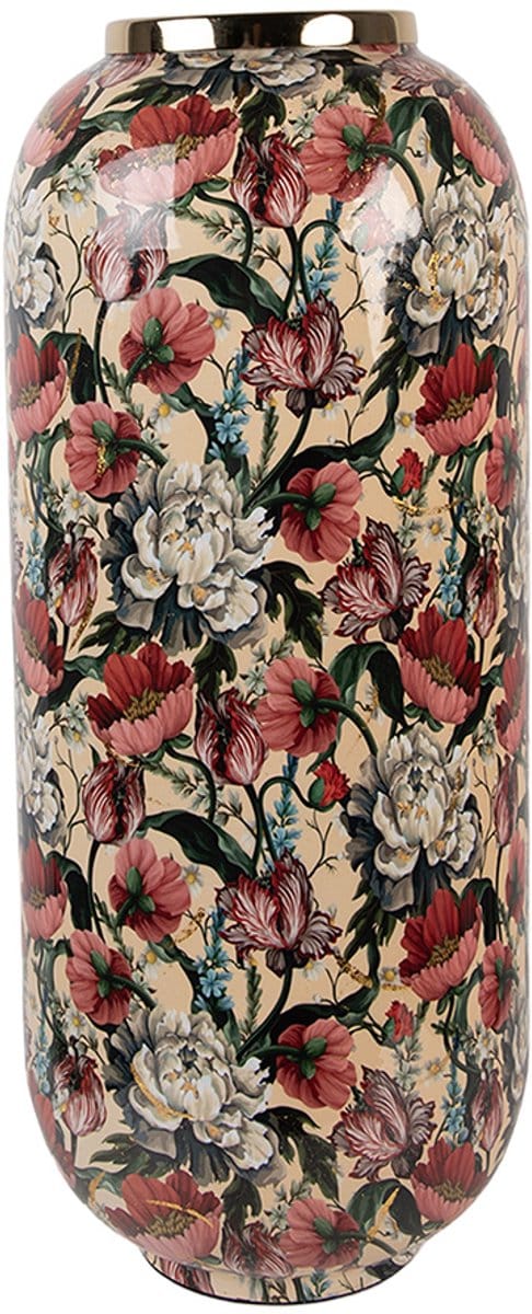Clayre & Eef Vaas Ø 21x50 cm Beige Metaal