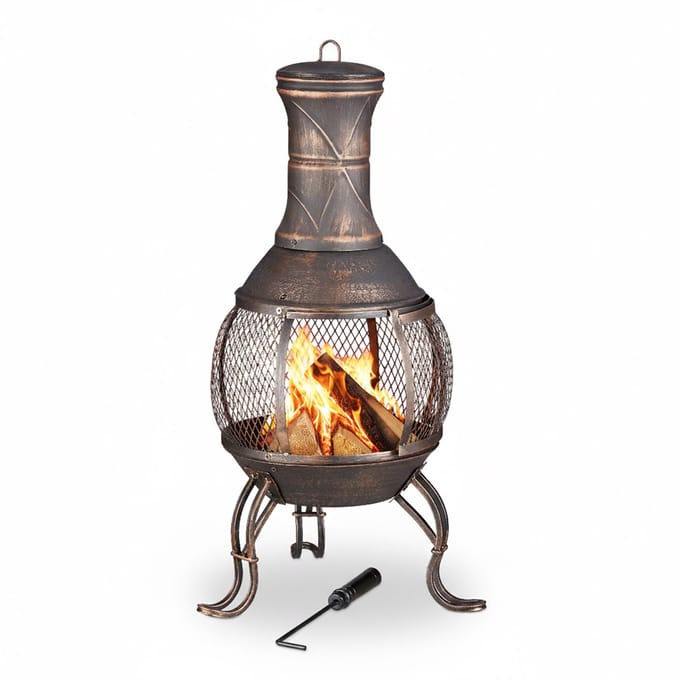 Tuinhaard met pook - 89 cm