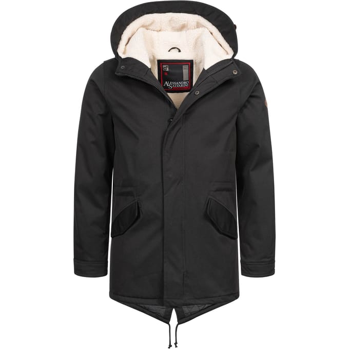 Alessandro Salvarini heren winterparka met teddovoering en capuchon