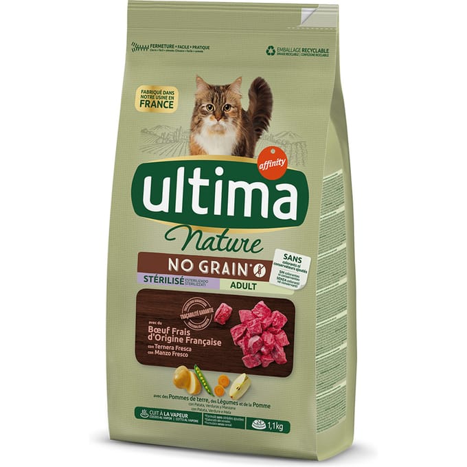 Ultima Nature No Grain Sterilized Rund Kattenvoer - 1,1 kg