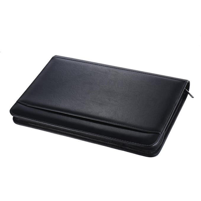 A4 PU Rits Map Documentenmap Portfolio Organizer Memo Pad & Calculator