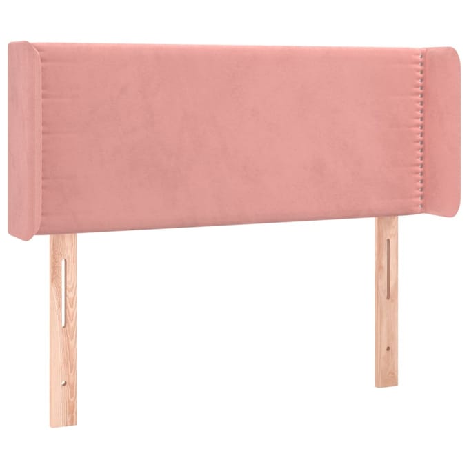vidaXL - Hoofdbord - LED - 103x16x78/88 - cm - fluweel - roze