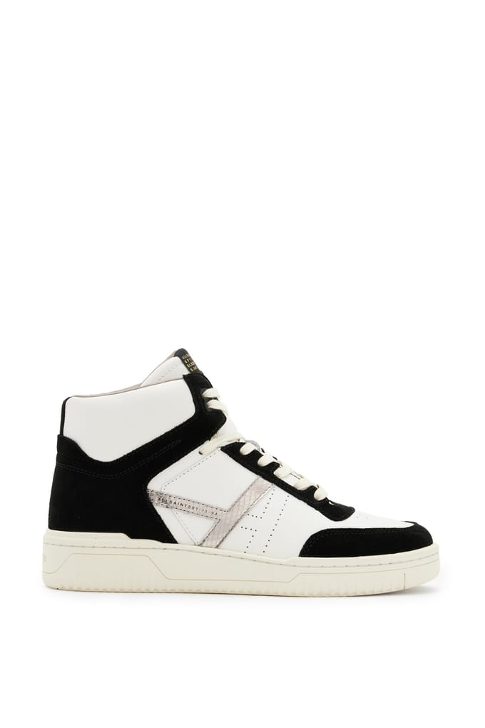 AllSaints Pro Suede High Top White/black/gun Taglia: 37 | Sneakers Outlet | Donna | Bianco
