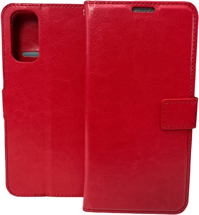 Portemonnee Book Case Hoesje Geschikt voor: Oppo Reno 4 5G - rood