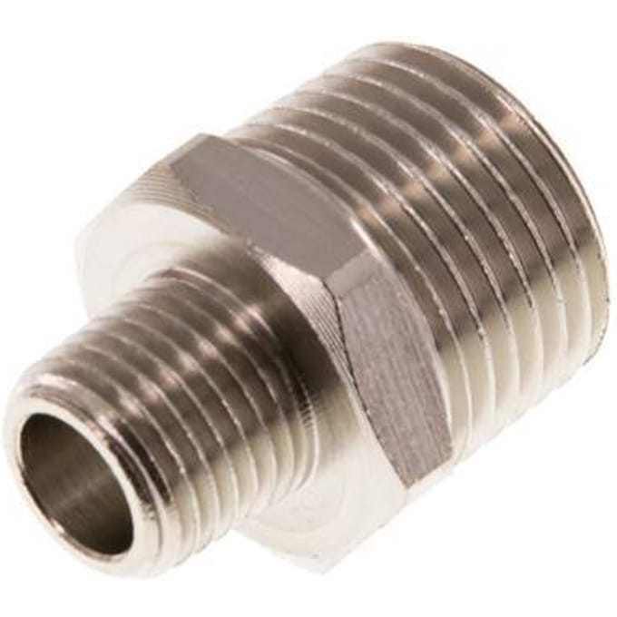 R 1/2'' x R 1/4'' Vernikkeld Messing Borstnippel 16 Bar [2 Stuks]