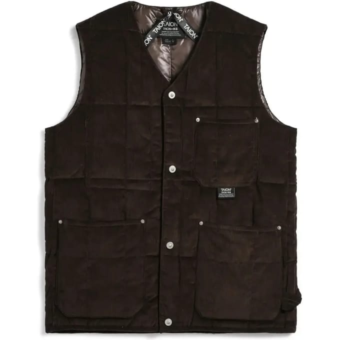 Mouwloze vest met V-hals Taion Corduroy