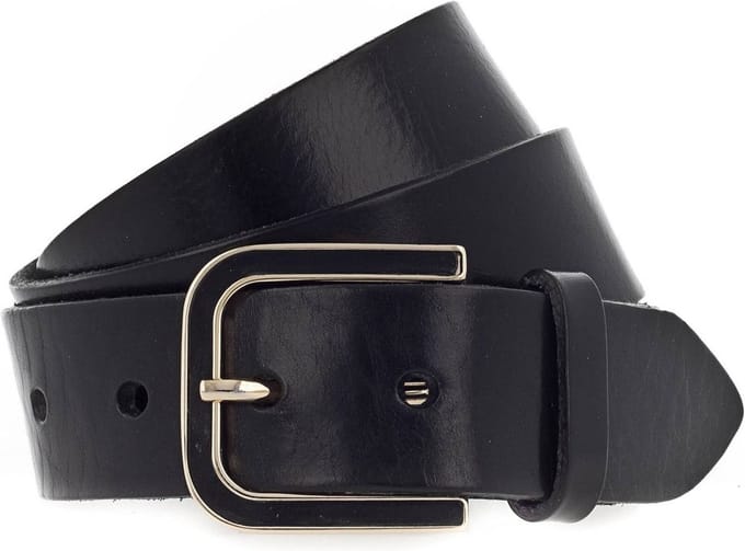 Vanzetti Leren Riem 35mm Leather Belt W65 Black Zwart