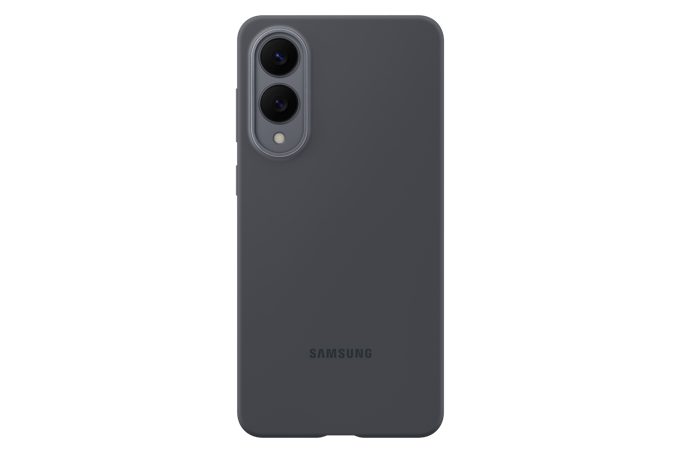 Originele Silicone Backcover voor de Samsung Galaxy S25 Edge - Zwart