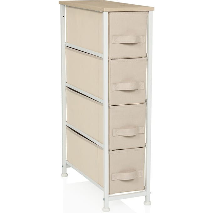 Kast FOLDRESS S 20x48x75cm 4 vakken beige hjh LIVING