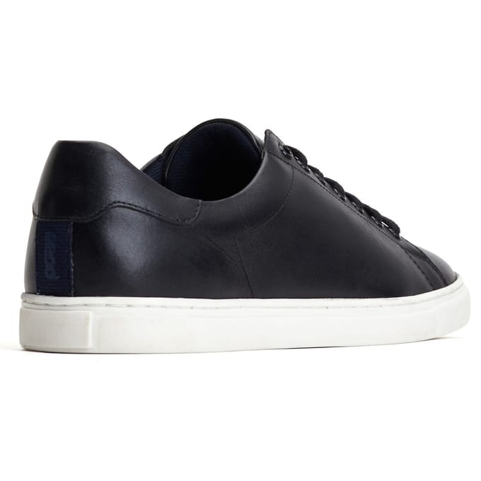 Base London Tucker Leer Heren Zwart Trainers
