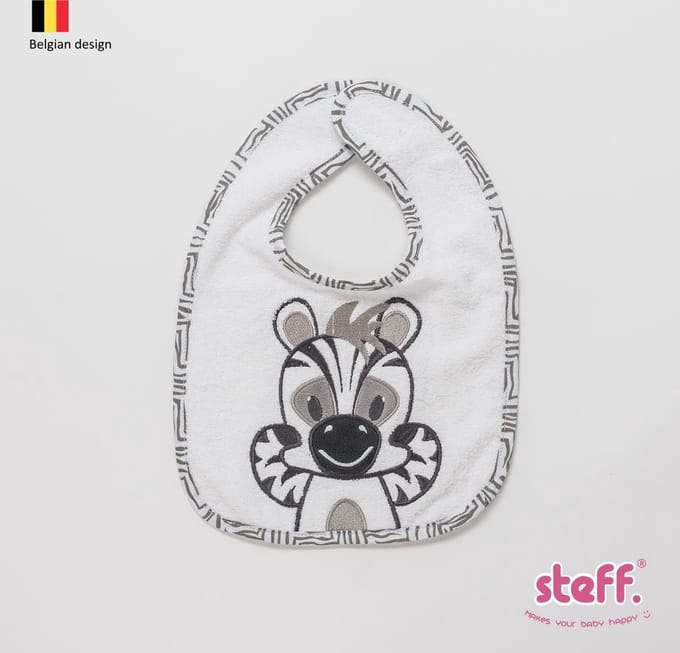 Stefano fashion - stoere Zebra - slabbetje - terry