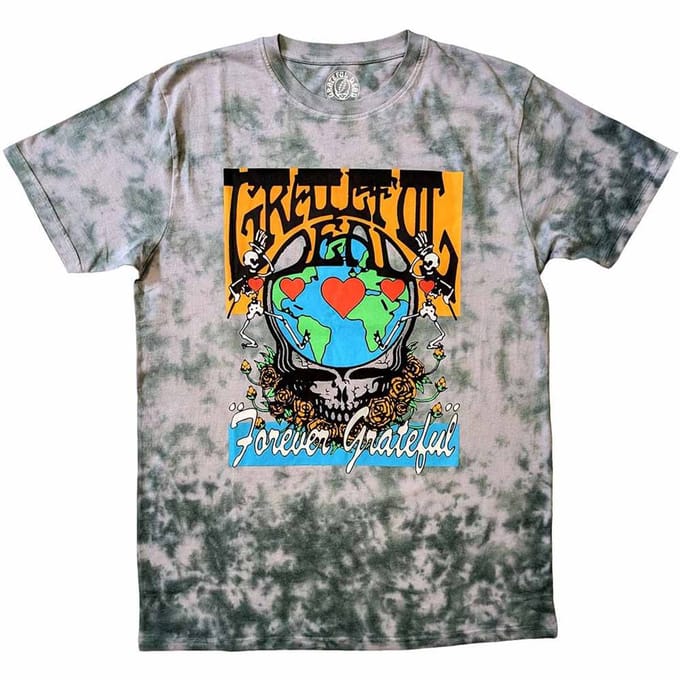 Grateful Dead - Forever Grateful Heren Tshirt - S - Groen