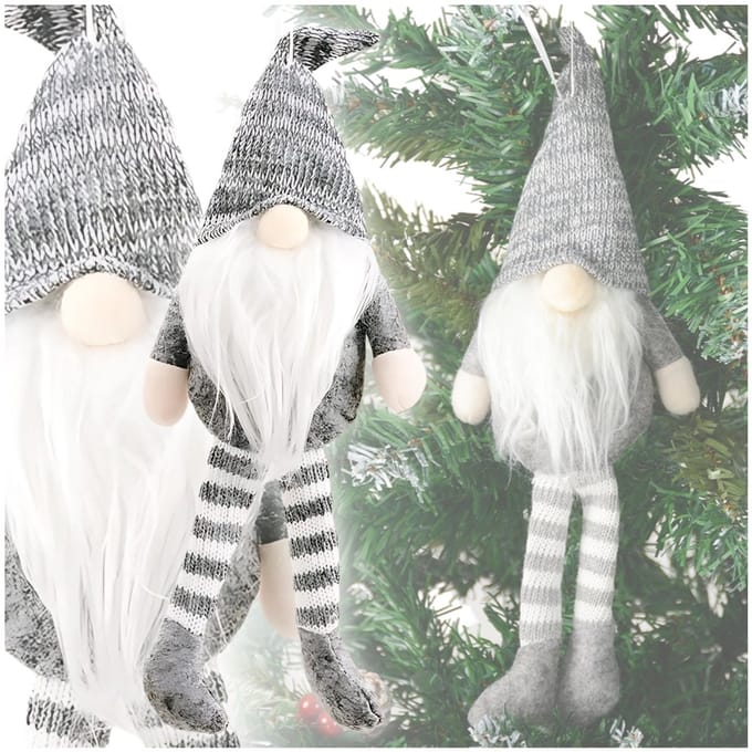 Zolta - Decoratief Beeld - Grijze Gnoom - 30 cm - Scandinavisch