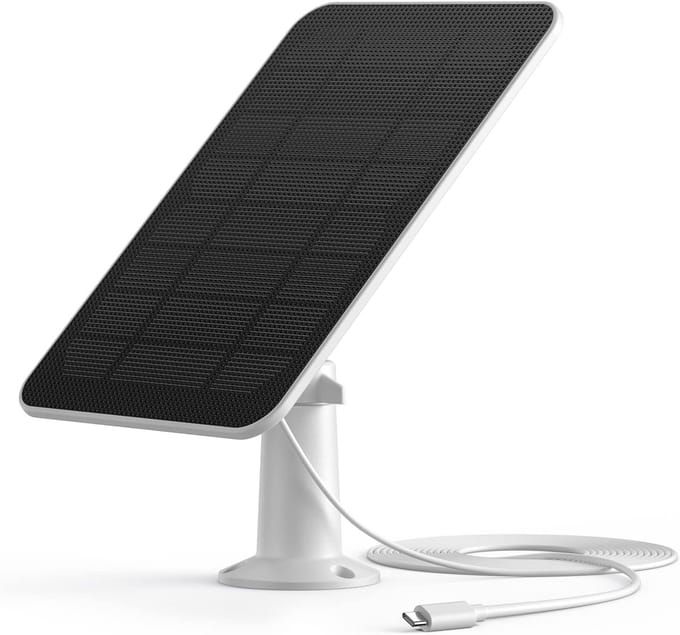 Solidchoice - Zonnepaneel voor Buitenbeveiligingscamera met 360° Aanpassing