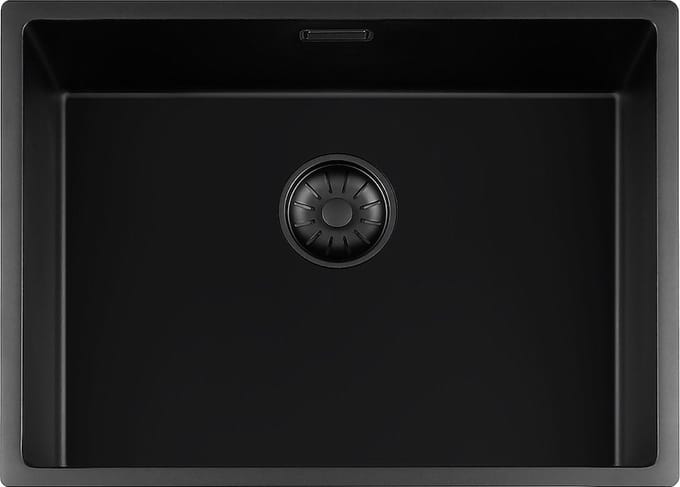 Lorreine Black Quartz Series spoelbak 5540cm Plug Zwart 55BQ-FU