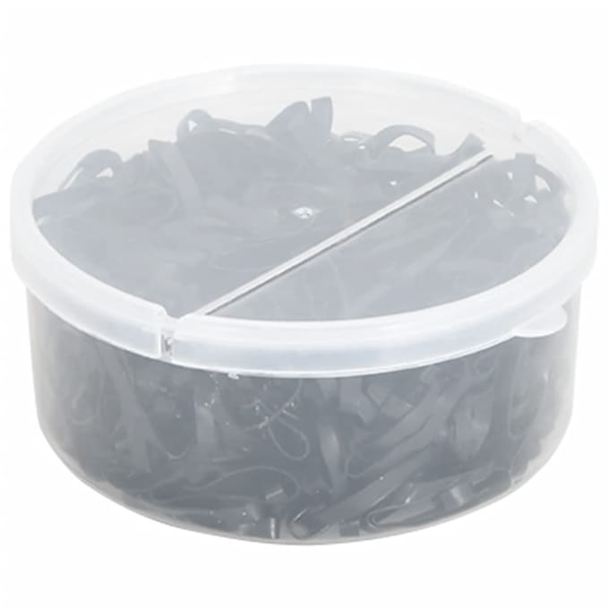 vidaXL - Haarelastiekjes - paard - 500 - st - silicone - zwart