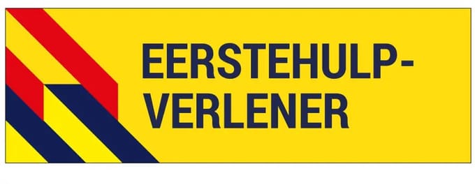 Eerstehulpverlener autosticker binnenzijde raam | 21 x 7 cm