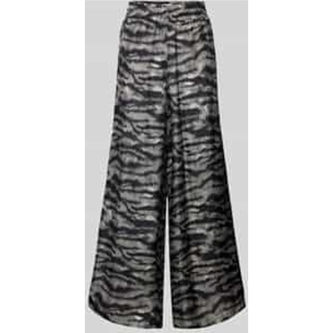Wide leg stoffen broek met elastische band, model 'CEILING'